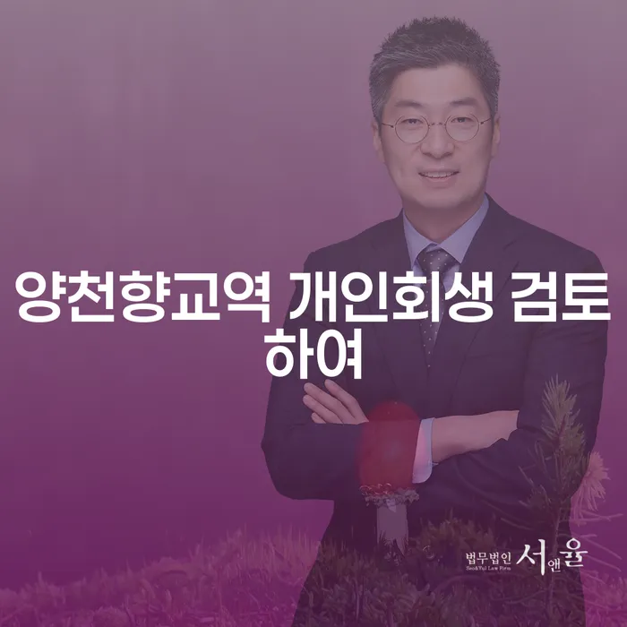 양천향교역 개인회생 검토하여