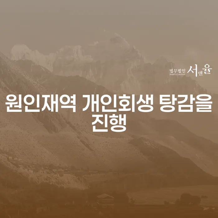 원인재역 개인회생 탕감을진행