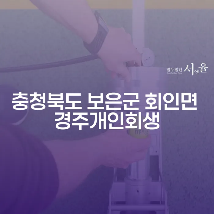 충청북도 보은군 회인면 경주개인회생, 어떻게 해결할 수 있을까요?